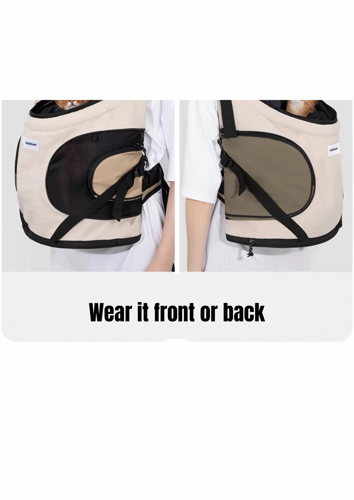 HiDREAM Front-Style Pet Carry Tote Bag