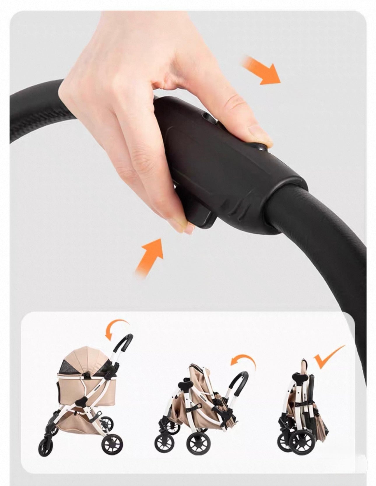 HiDREAM Lightweight Pet Stroller With One-Touch Fold