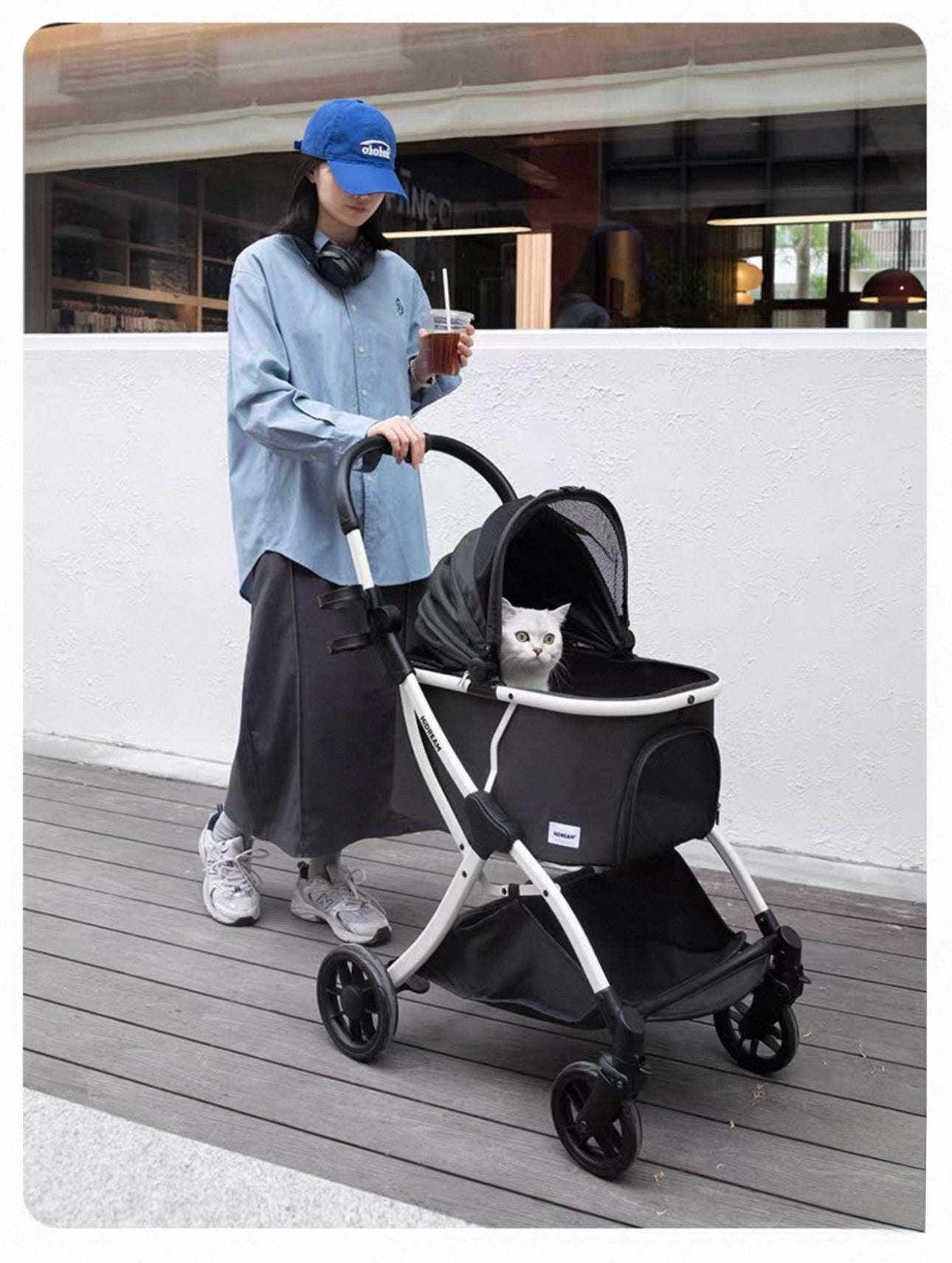 HiDREAM Lightweight Pet Stroller With One-Touch Fold